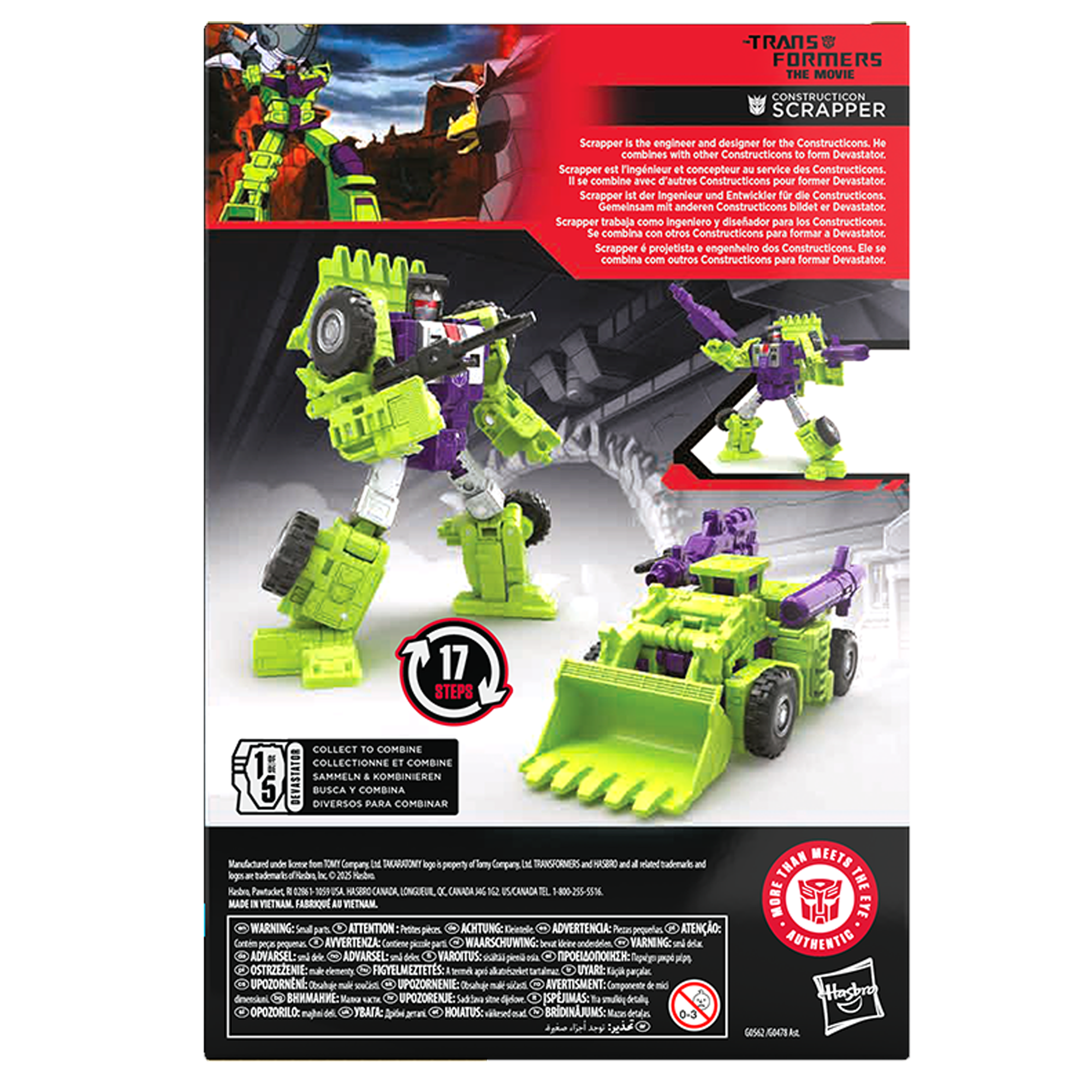 Transformers Studio Series Voyager Class Transformers: The Movie Constructicon Scrapper