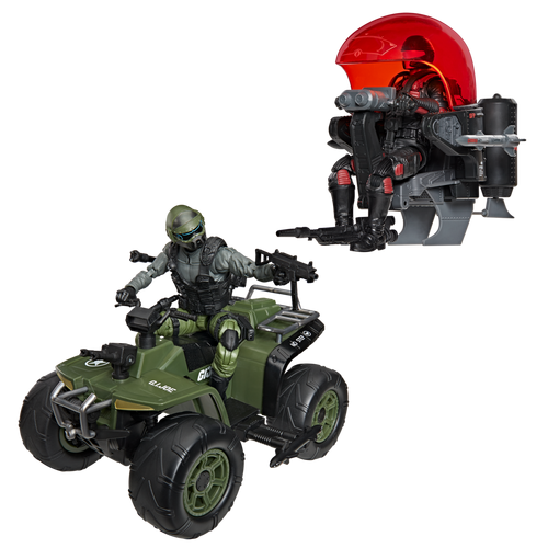 G.I. Joe Classified Series #218, Snake Eyes & Varmint ATV Vs. Stealth Viper & Cobra Stealth Flight Pod (Trubble Bubble)